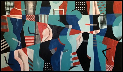 "Doris" (extended)  60" X 102"  acrylic on canvas